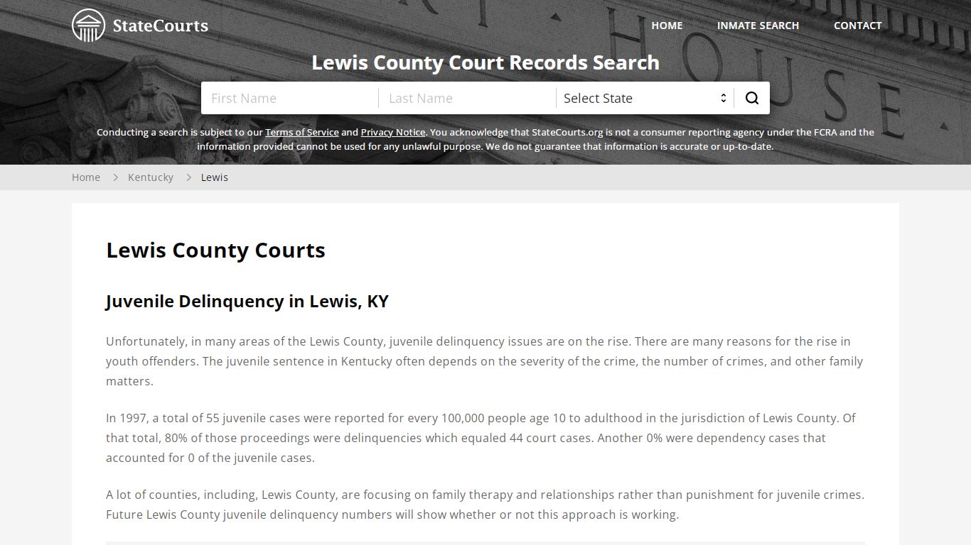 Lewis County, KY Courts - Records & Cases - StateCourts