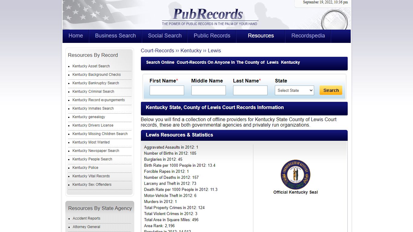 Lewis County, Kentucky Court Records - Pubrecords.com